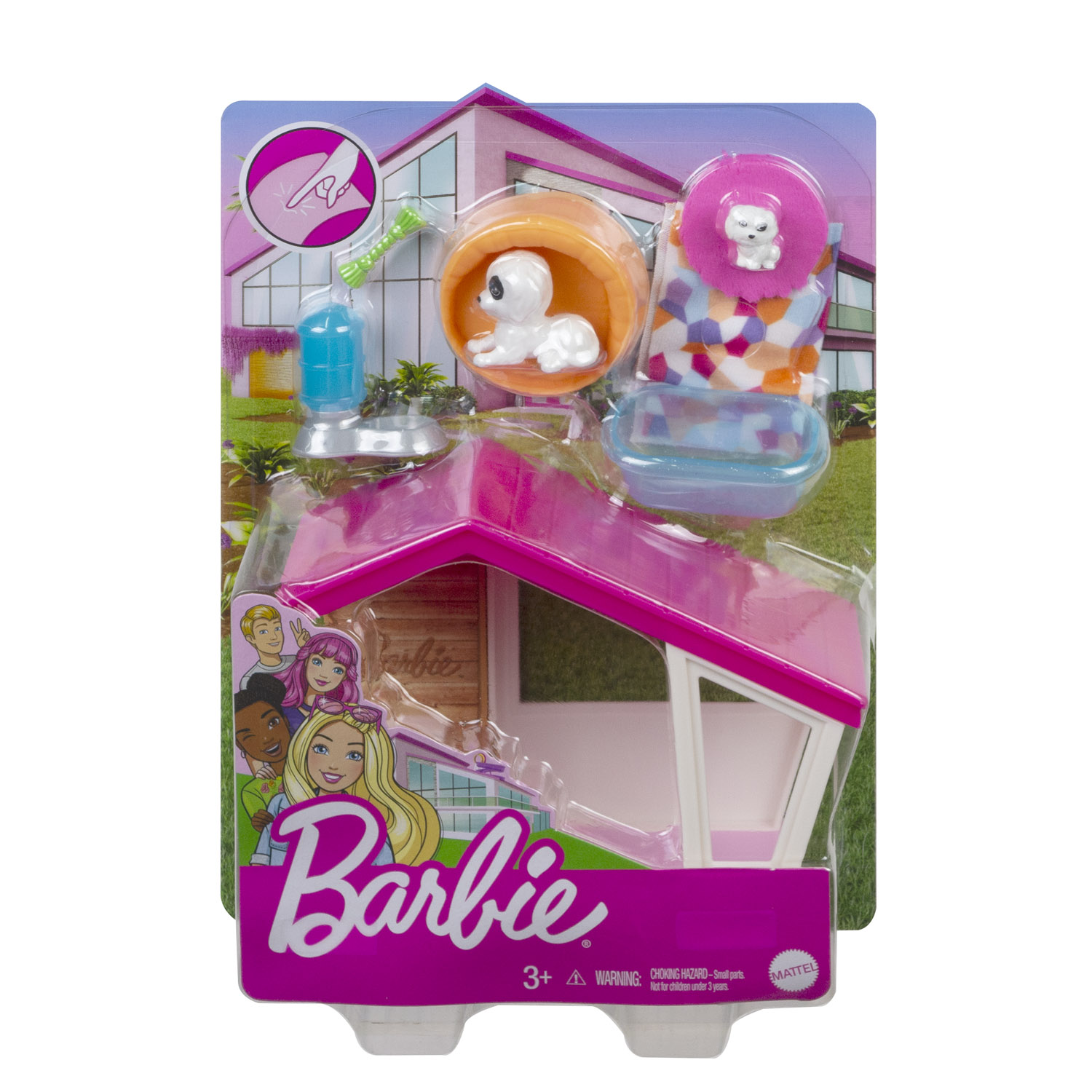 BARBIE MINI PLAYSET HONDENHUIS MET HONDJE